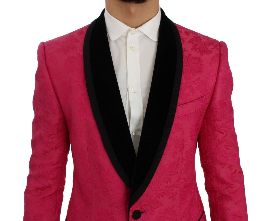 Dolce & Gabbana Einreihiger Blazer aus geblümtem Brokat