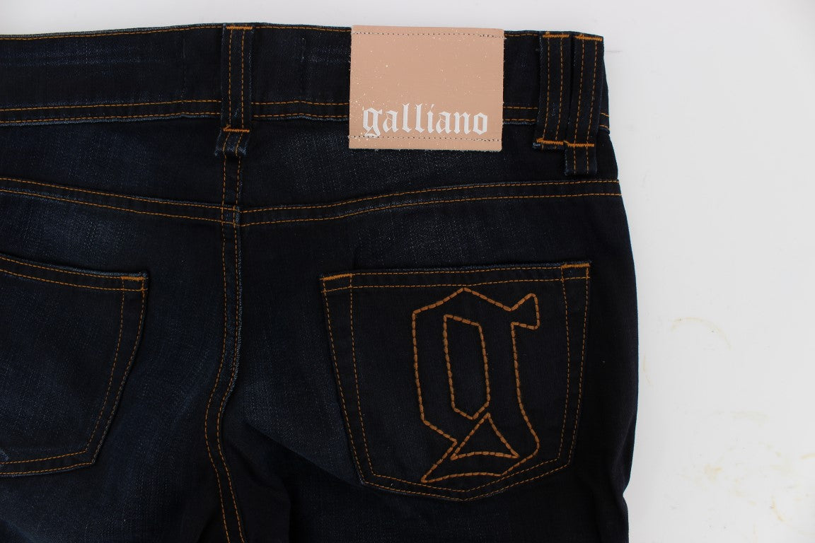 John Galliano Elegante Slim Fit Designer Jeans