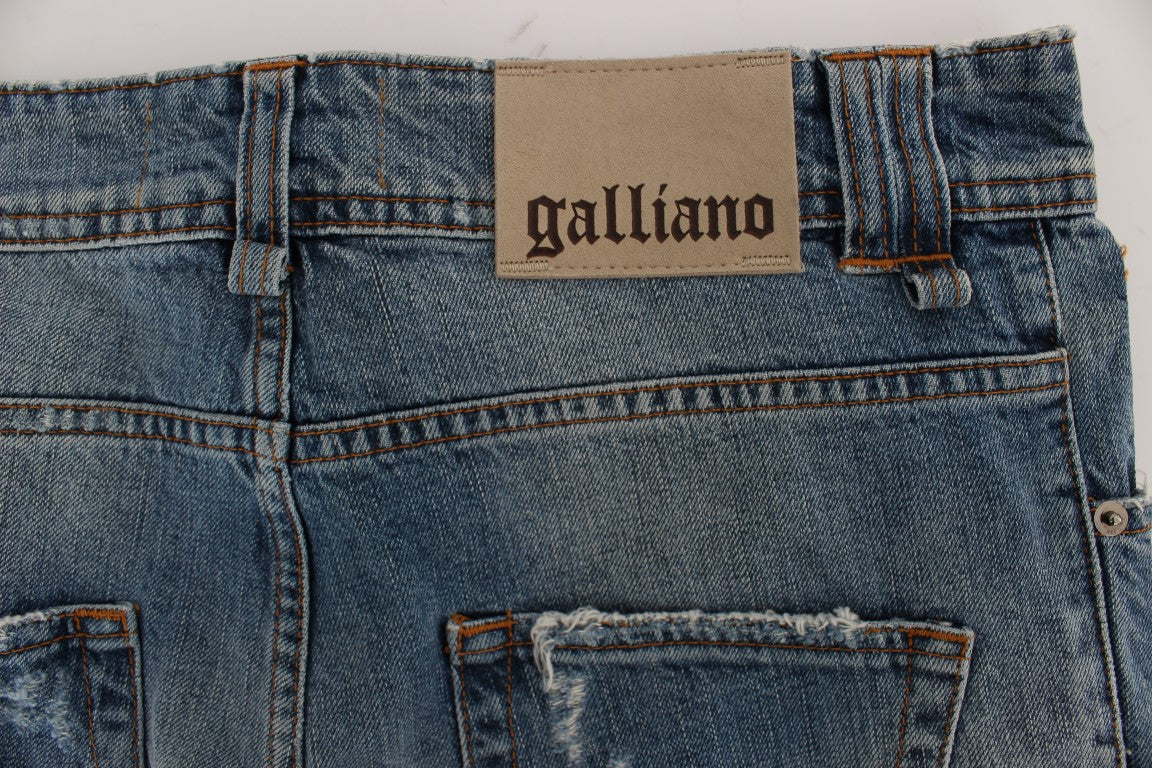 John Galliano Schicke Boyfriend Jeans mit blauer Waschung