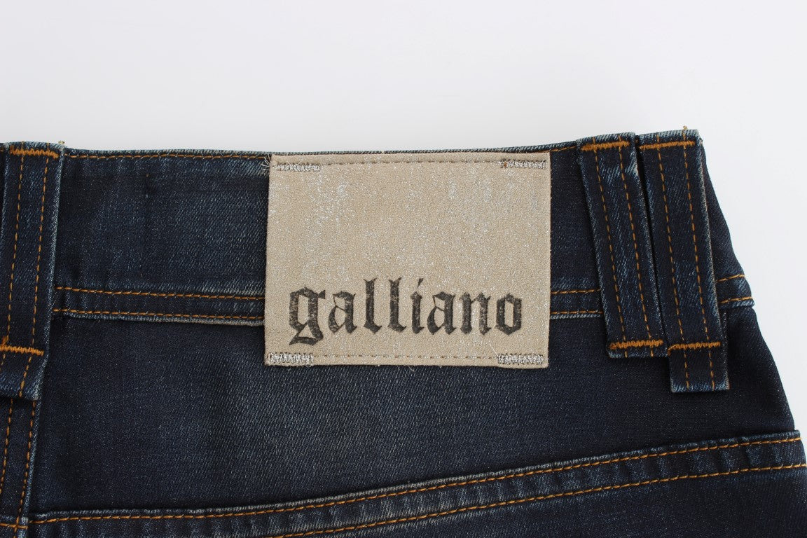 John Galliano Schicke blaue Boyfriend Fit Jeans