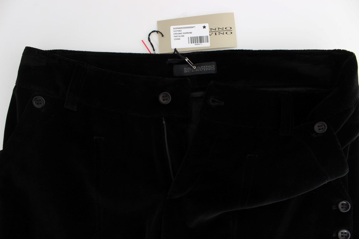 Ermanno Scervino Schicke schwarze Straight Fit Jeans aus Baumwolle