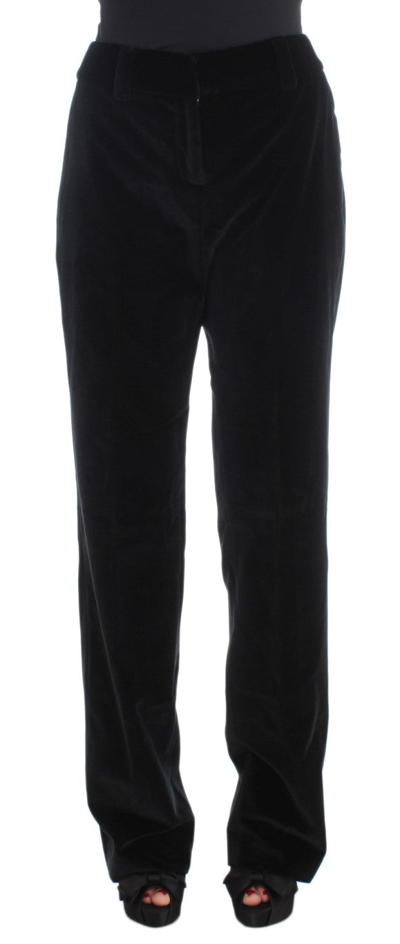 Ermanno Scervino Elegante schwarze Straight Fit Jeans