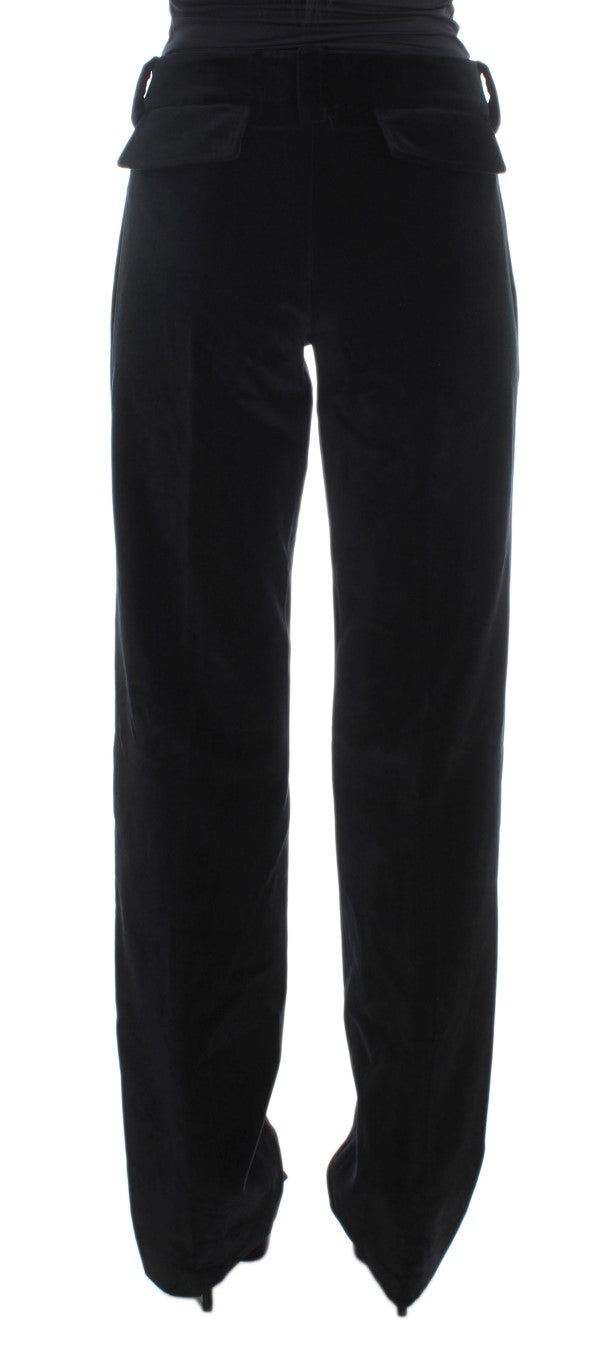 Ermanno Scervino Elegante schwarze Straight Fit Jeans