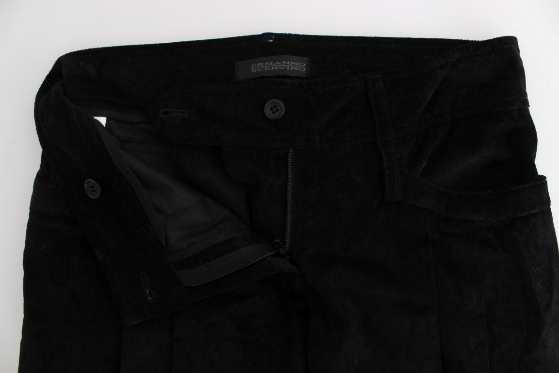 Ermanno Scervino Schicke schwarze Jeans mit weitem Bein aus Baumwolle