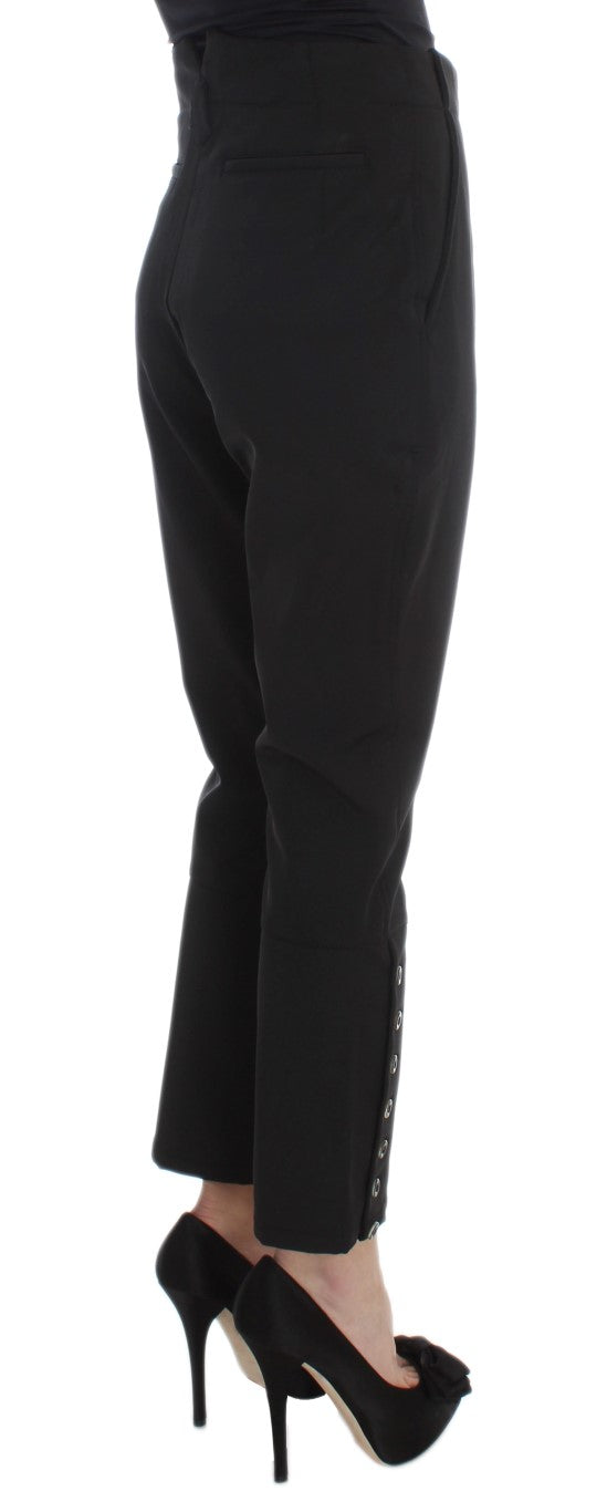 Ermanno Scervino Elegante Cropped Caprihose in Schwarz