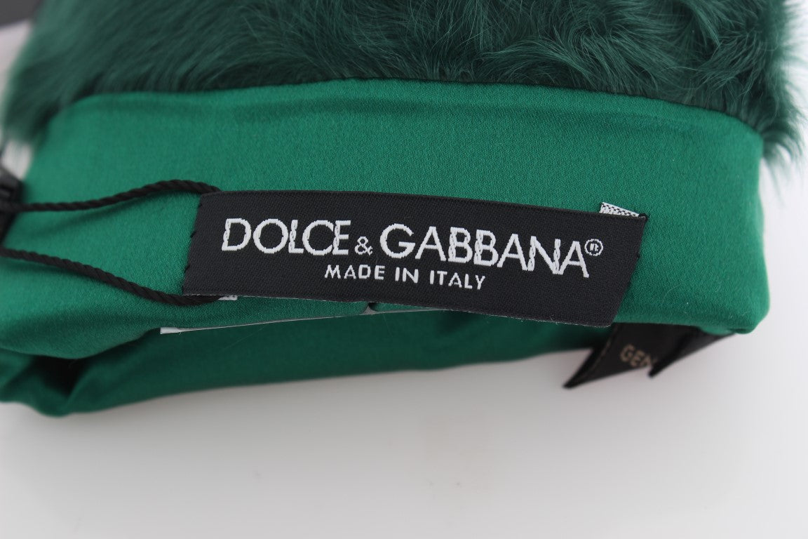 Dolce & Gabbana Elegante Lederhandschuhe in Ellenbogenlänge