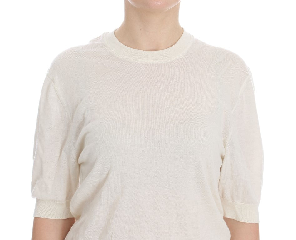 Dolce &amp; Gabbana Elegant white cashmere sweater