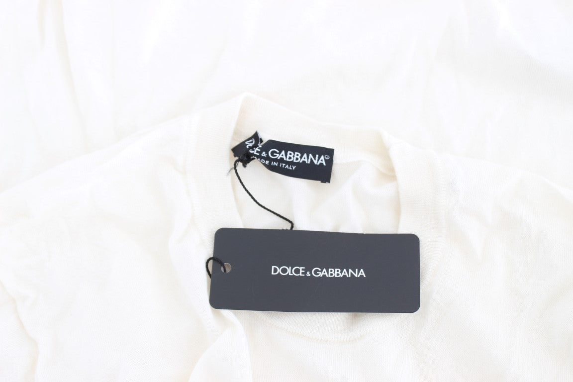 Dolce &amp; Gabbana Elegant white cashmere sweater