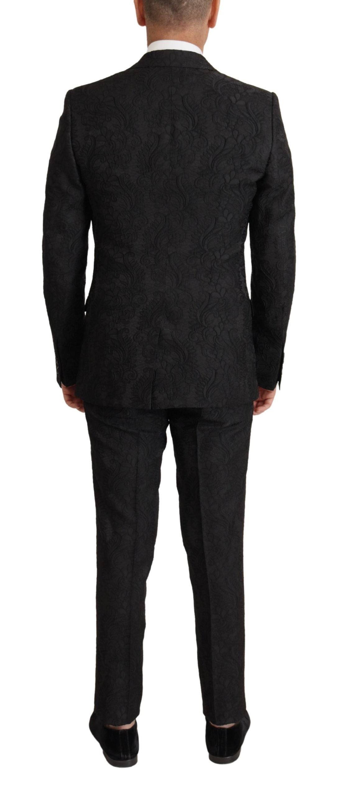 Dolce &amp; Gabbana Glitter Black Martini Suit