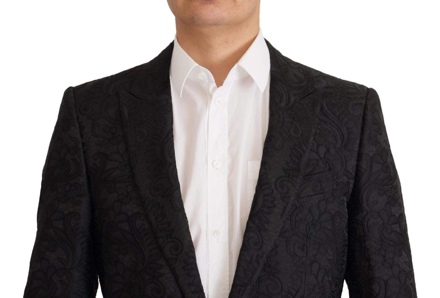 Dolce &amp; Gabbana Glitter Black Martini Suit