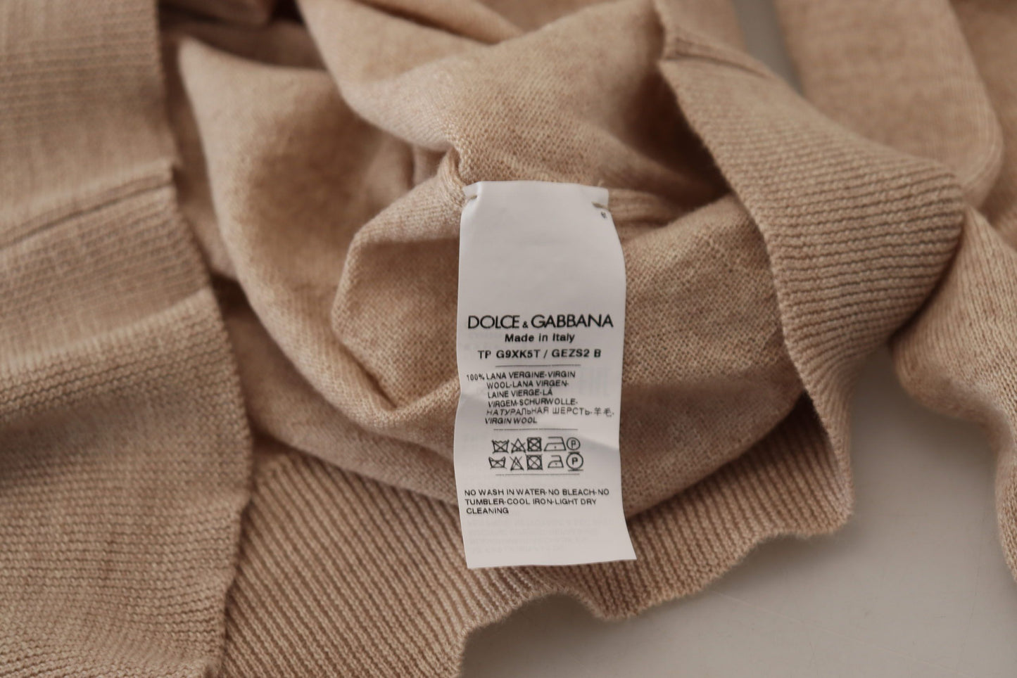 Dolce &amp; Gabbana Tyylikäs pyöreäkaula-aukkoinen villapaita beige