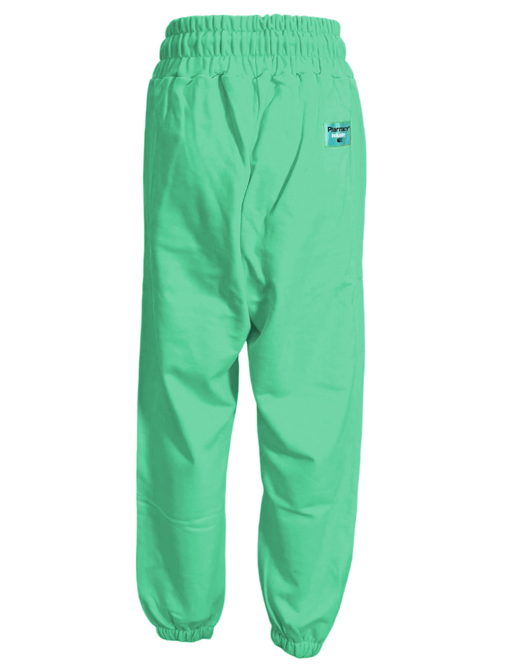 Pharmacy Industry Chic green cotton sweatpants with logo detail