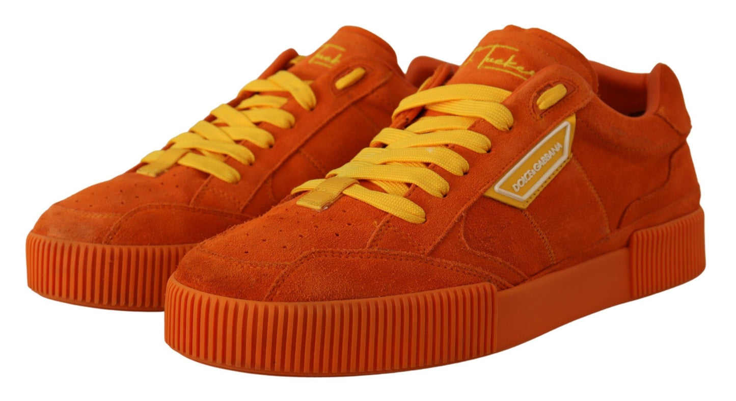 Dolce & Gabbana Orange Wildleder Italienische Turnschuhe