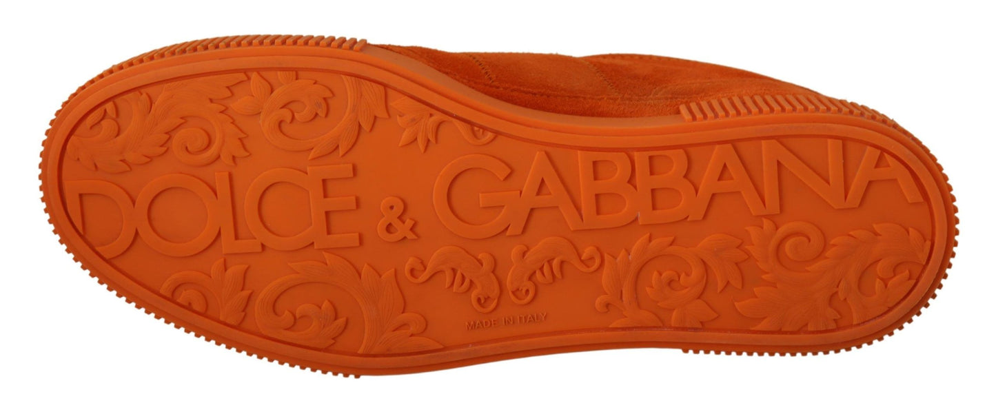 Dolce & Gabbana Orange Wildleder Italienische Turnschuhe