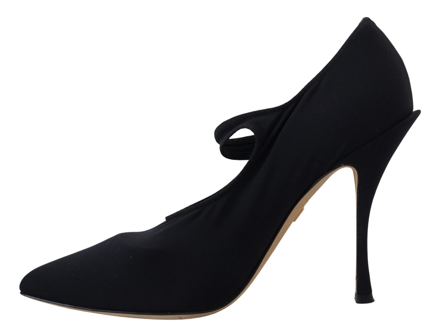 Dolce & Gabbana Schicke schwarze Mary Jane Sockenpumps mit Kristallen