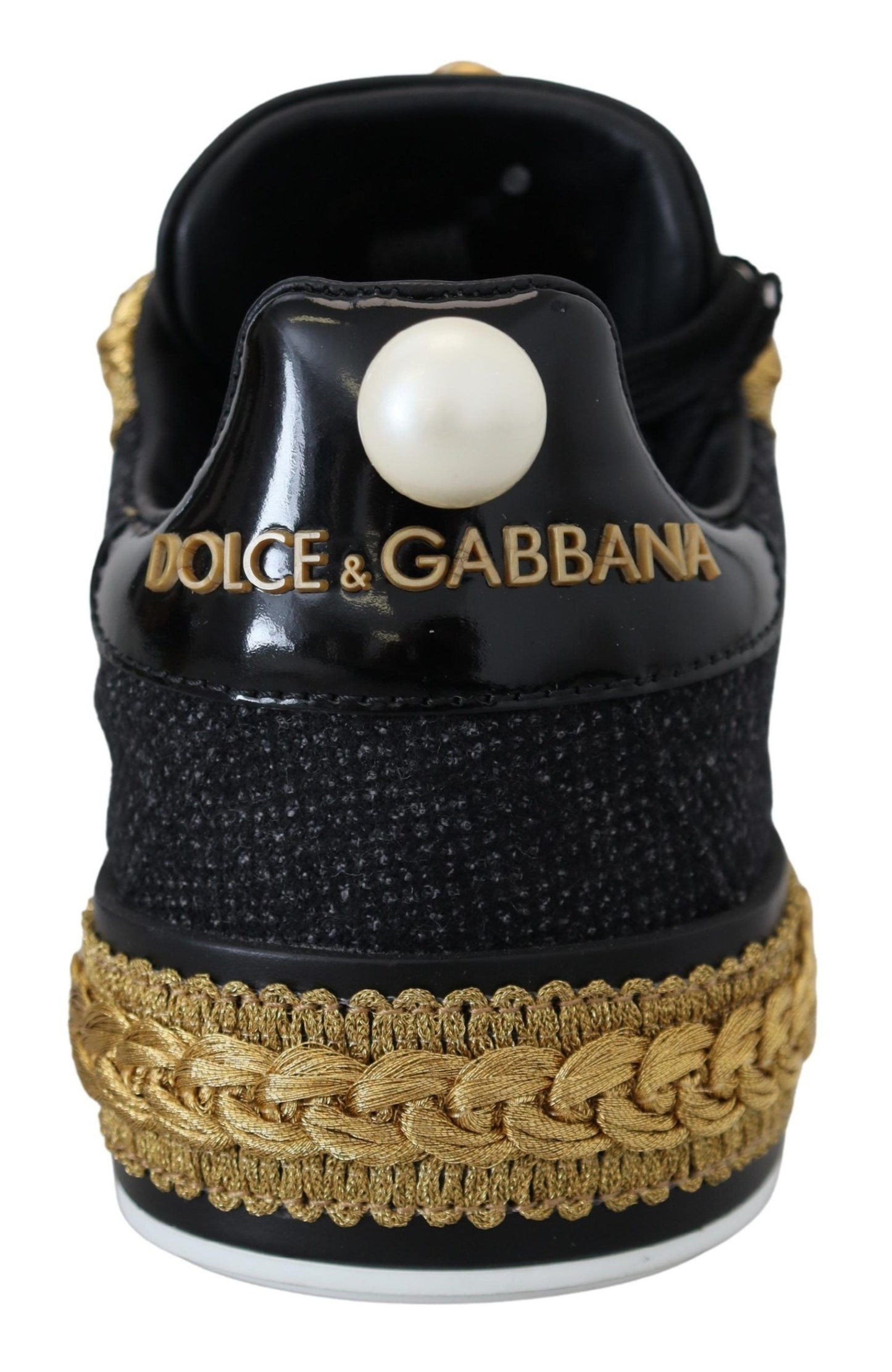 Dolce &amp; Gabbana Elegant Portofino -lenkkarit, jotka on valmistettu mustasta nahasta