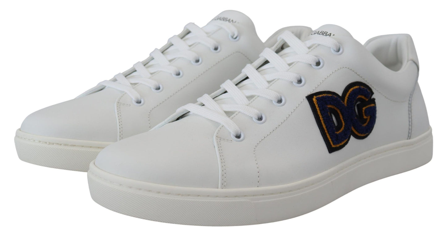 Dolce &amp; Gabbana Elegant men's sneakers in white leather