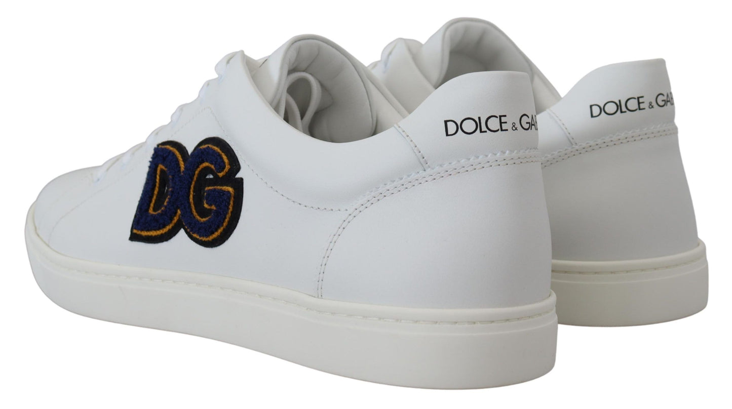 Dolce &amp; Gabbana Elegant men's sneakers in white leather