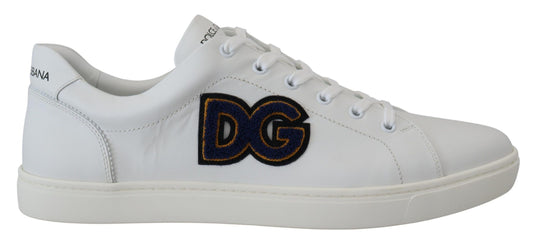 Dolce &amp; Gabbana Elegant men's sneakers in white leather