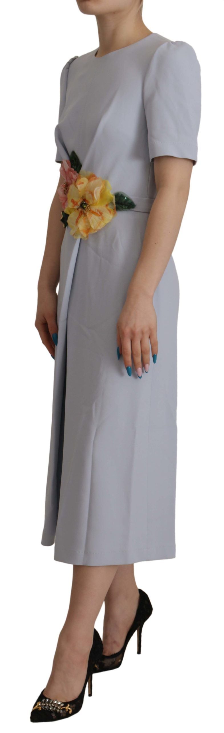 Dolce &amp; Gabbana Elegant light blue A-line dress