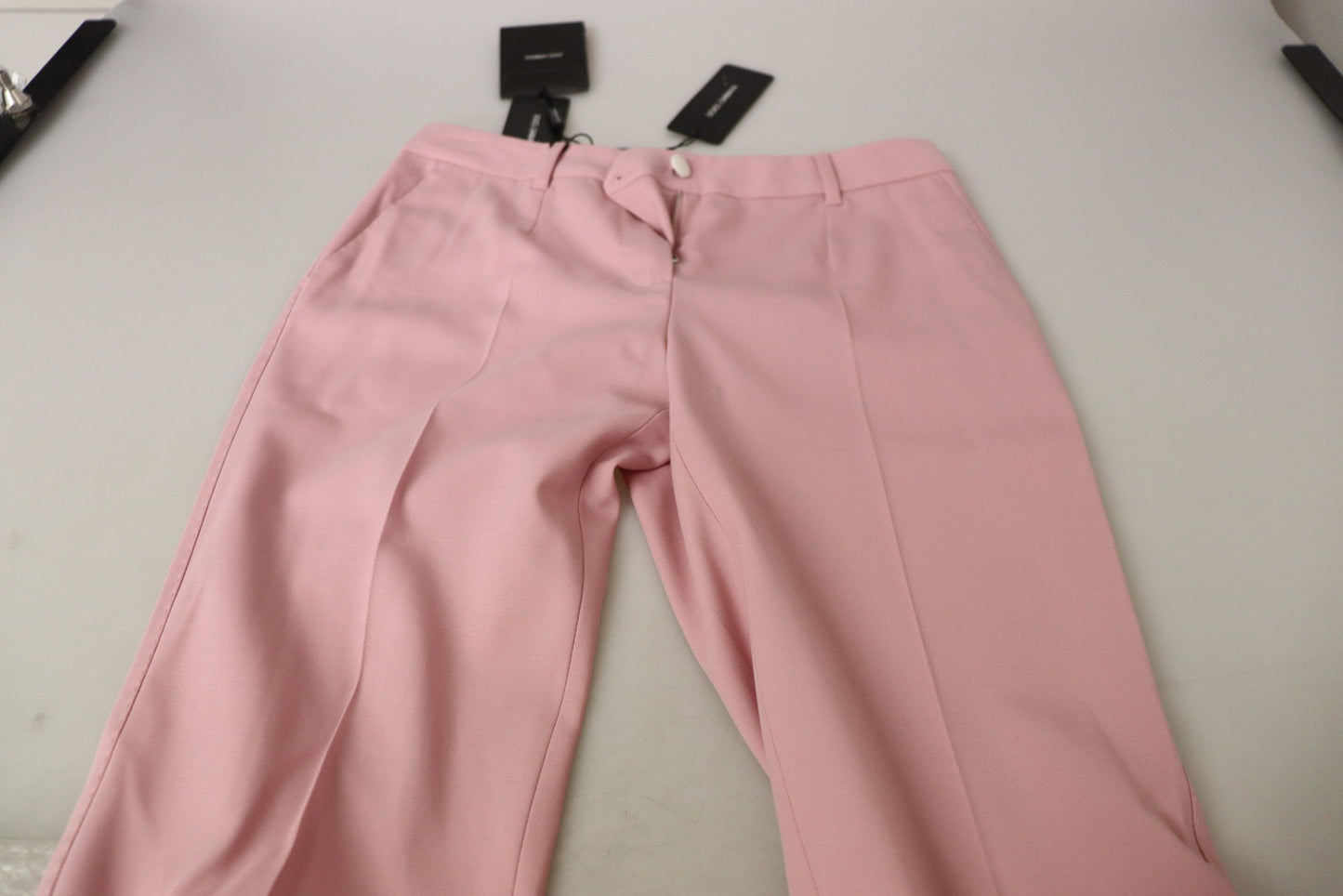 Dolce &amp; Gabbana Chic mid-waist trousers made of virgin wool in pink