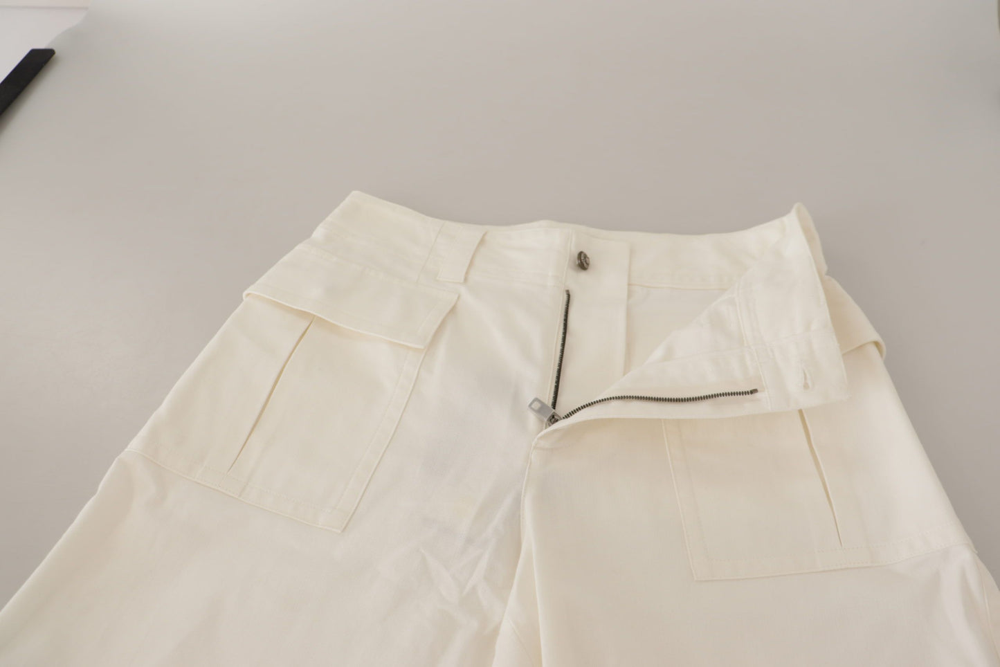 Dolce &amp; Gabbana Elegant white tailored high waist trousers