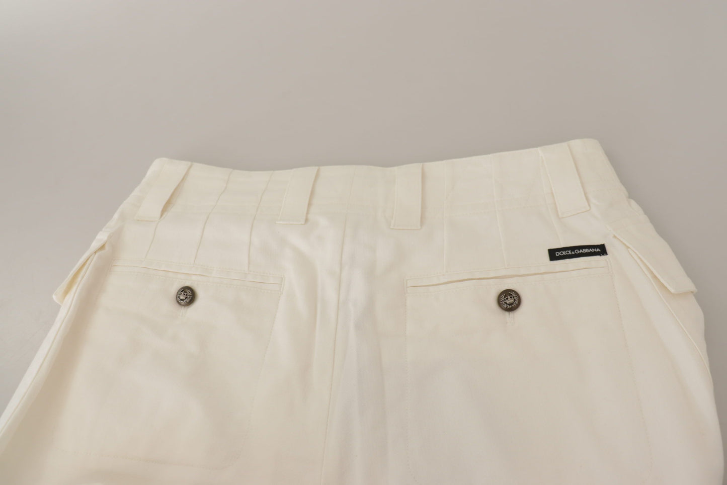 Dolce &amp; Gabbana Elegant white tailored high waist trousers