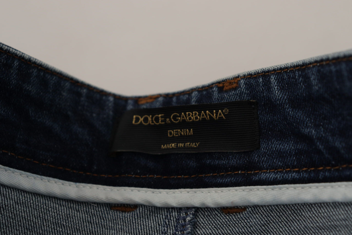 Dolce &amp; Gabbana High-Waisted Designer Jeans in Blue