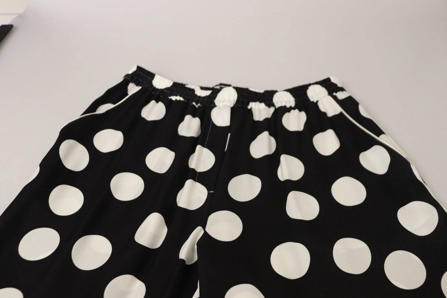 Dolce &amp; Gabbana Mid-Waist Polka Dot Silk Pants