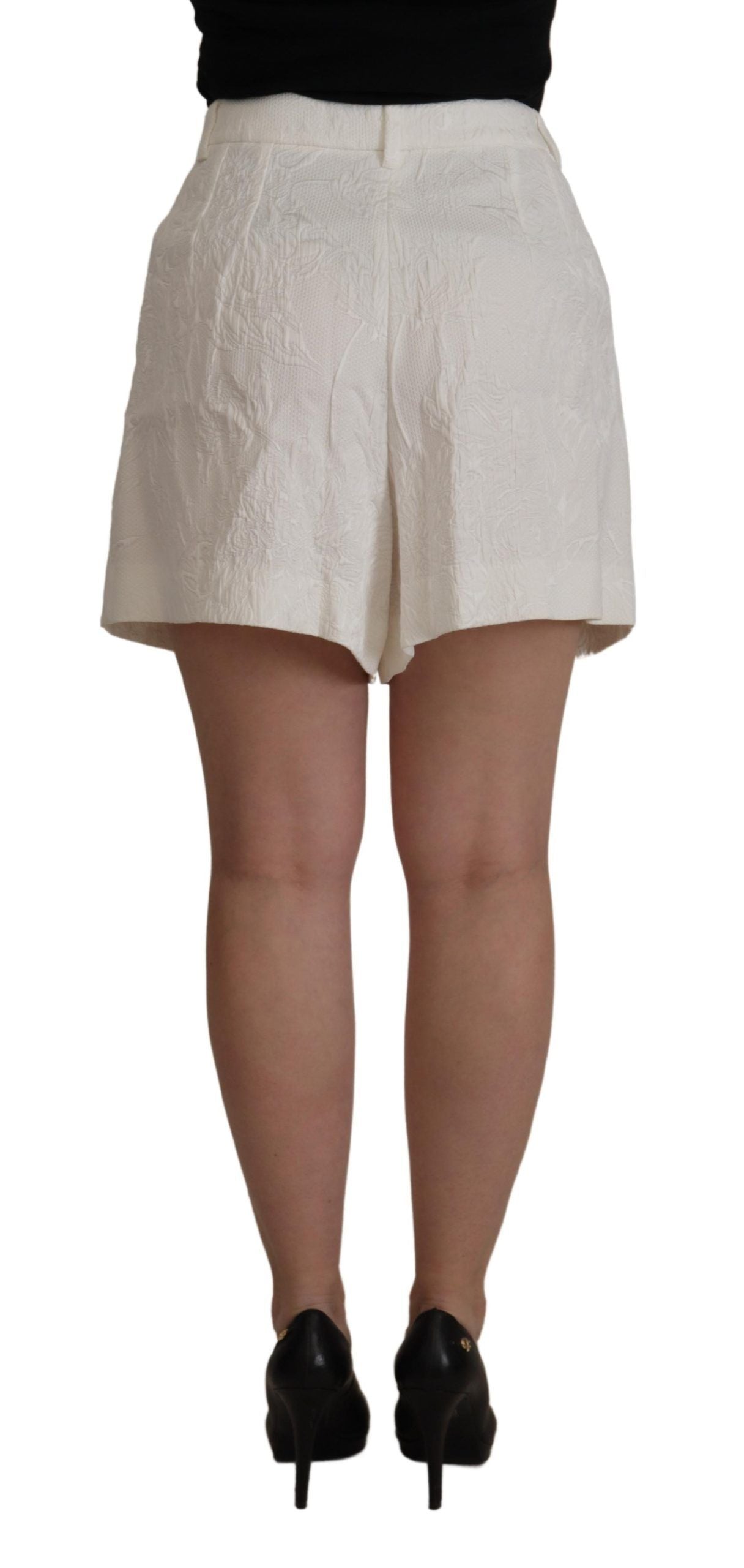 Dolce &amp; Gabbana Elegant white high waist culotte shorts