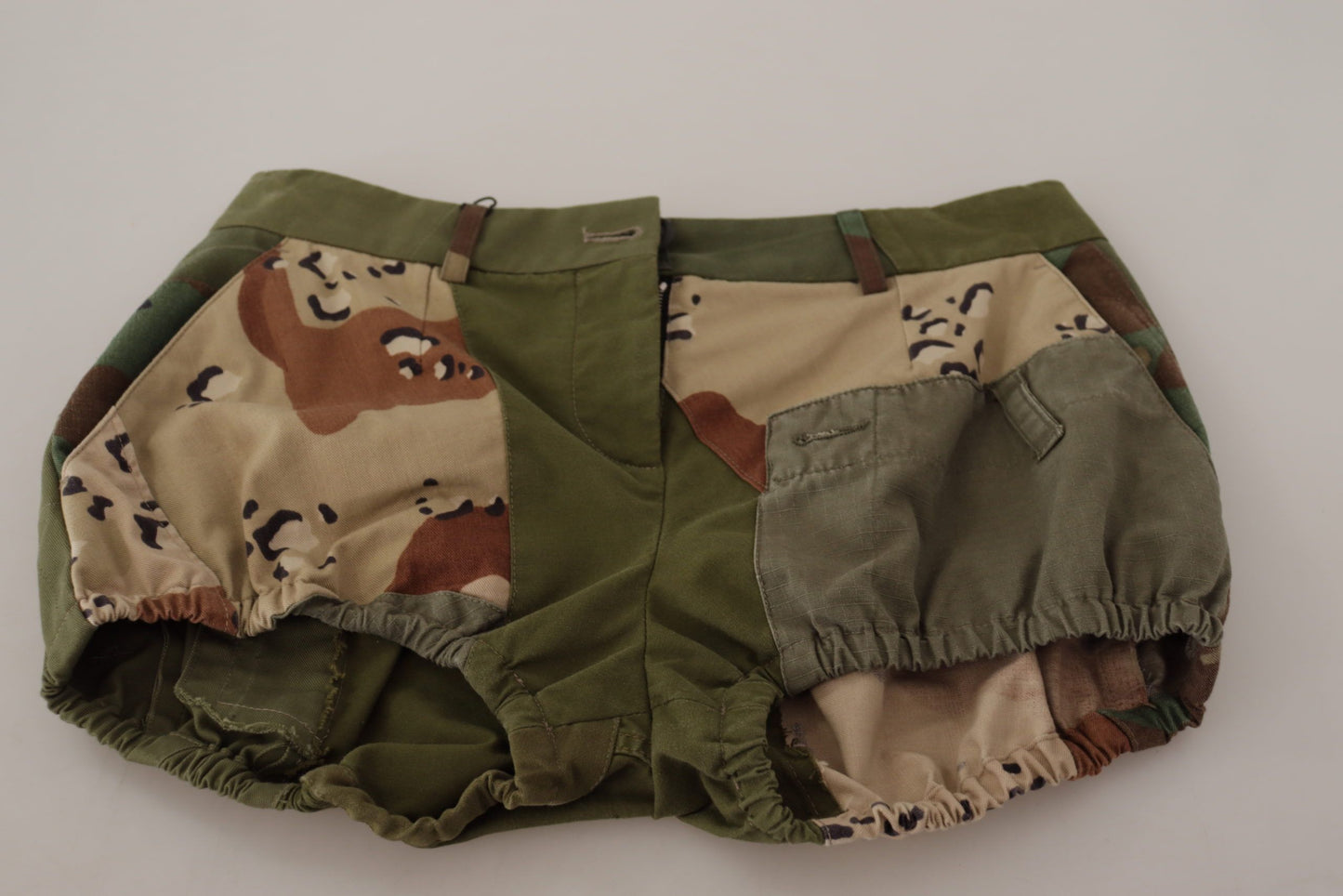 Dolce &amp; Gabbana Army Green High Waist Hot Pants