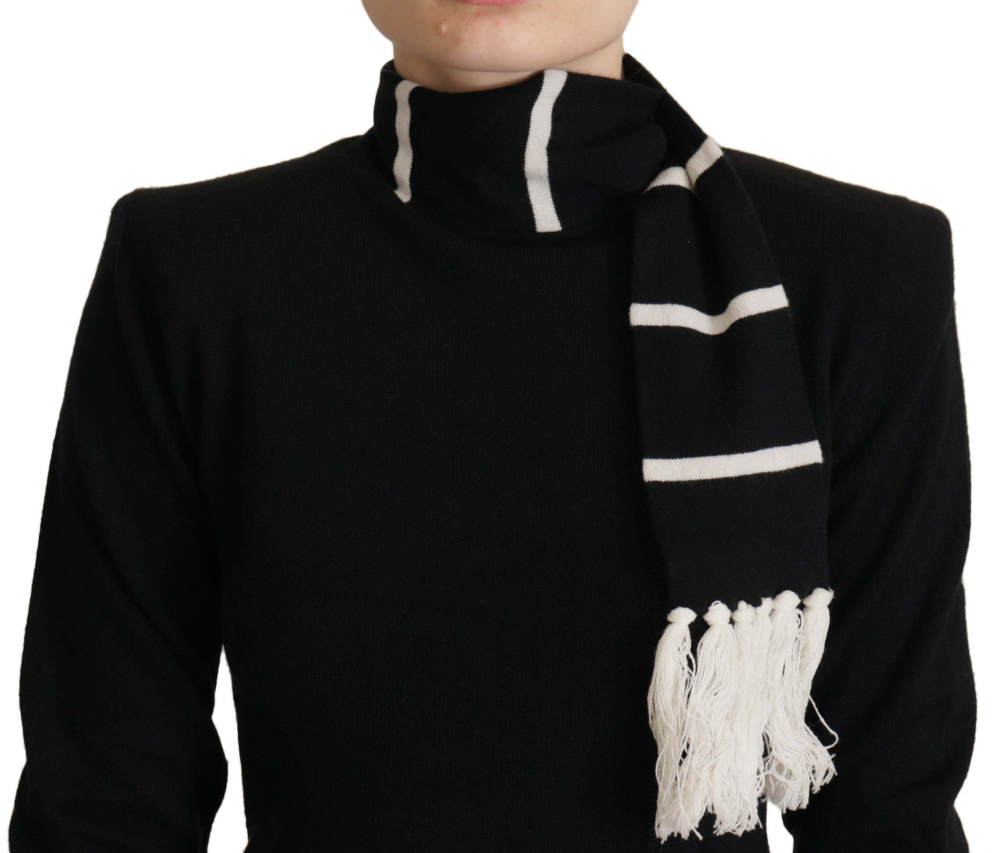 Dolce &amp; Gabbana Elegant black cashmere turtleneck sweater