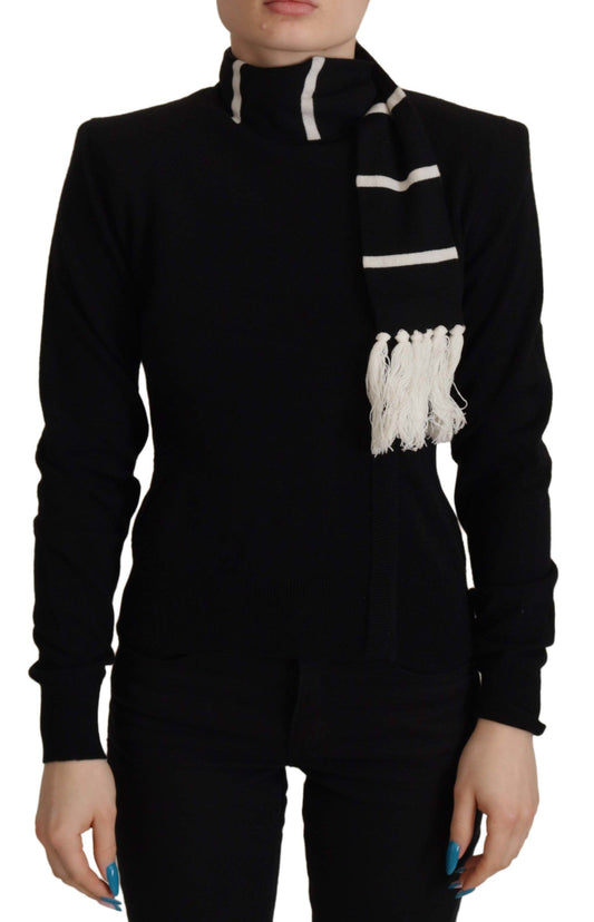 Dolce &amp; Gabbana Elegant black cashmere turtleneck sweater