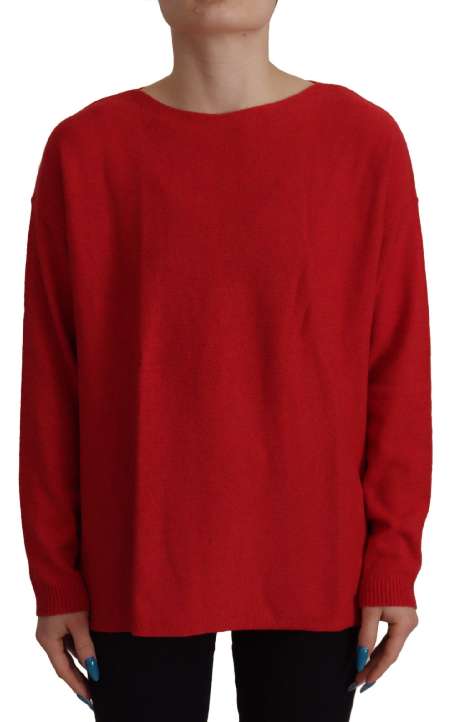 Dolce &amp; Gabbana Elegant red wool blend knit sweater