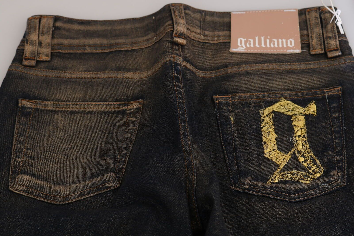 John Galliano Chic Denim with Flared Waist Black