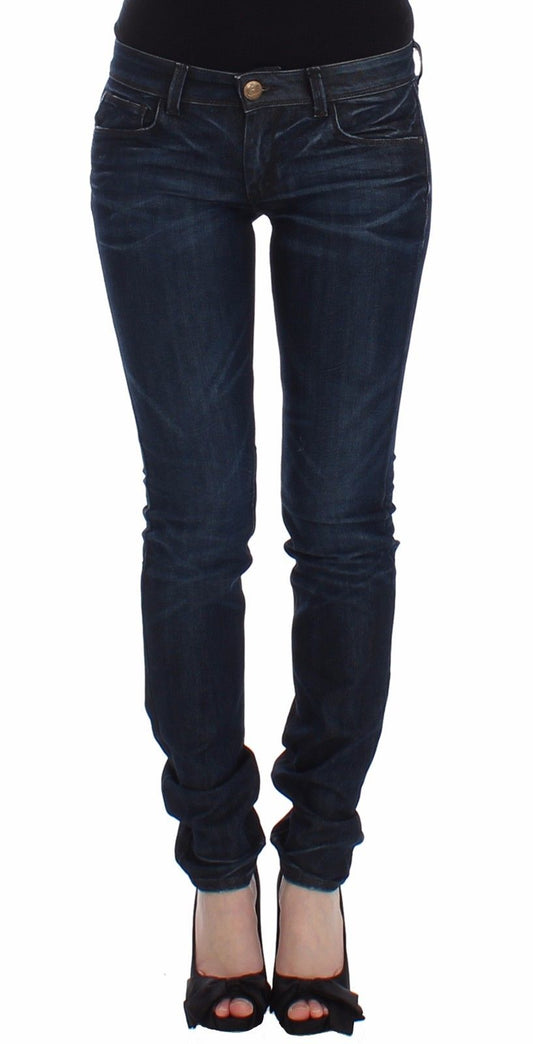 Ermanno Scervino Chic Dunkelblaue Skinny Jeans