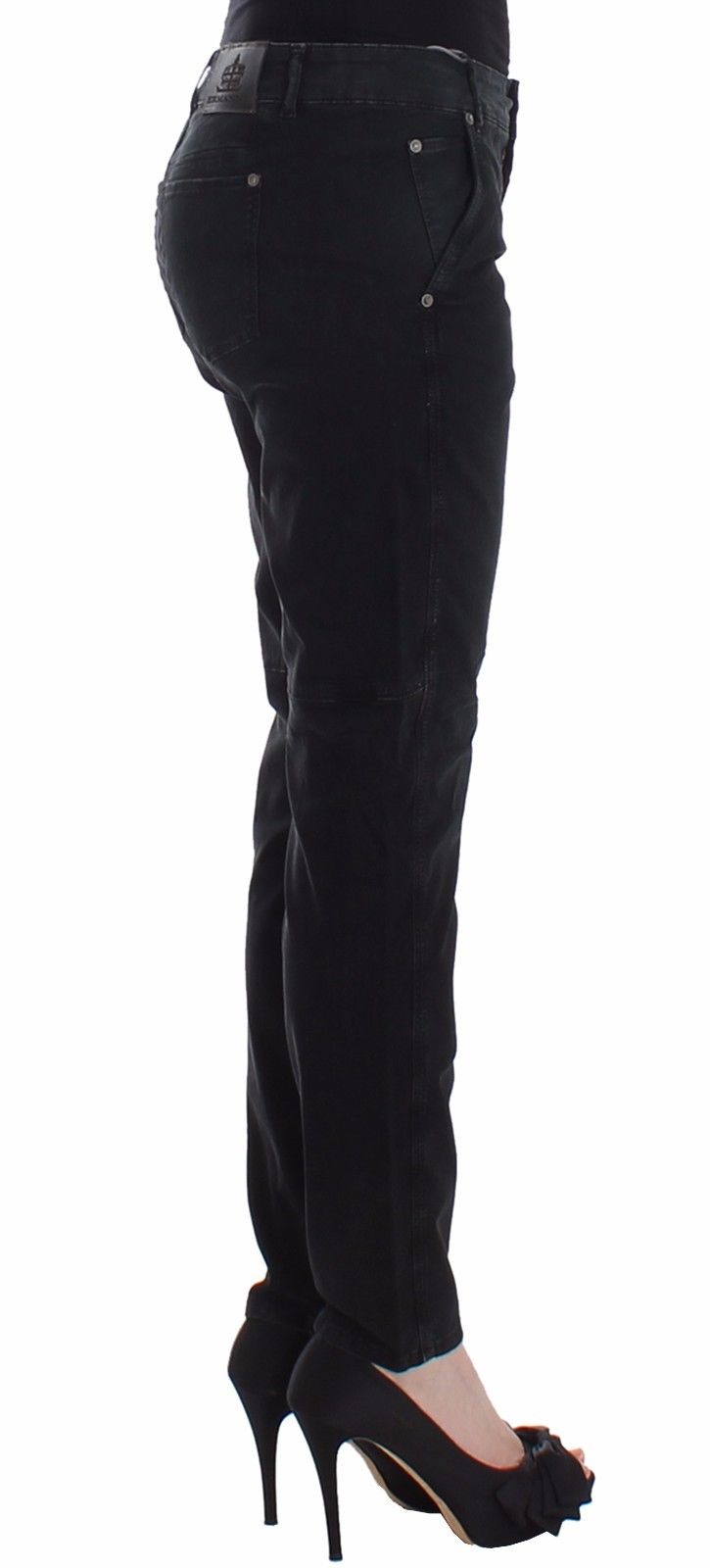 Ermanno Scervino Slim black designer jeans with narrow leg