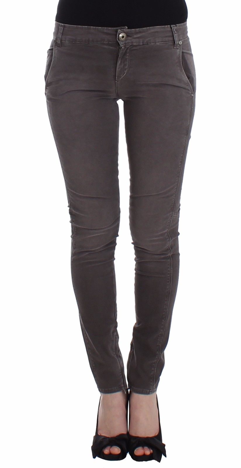 Ermanno Scervino Chic grey slim leg jeans - elegance meets comfort