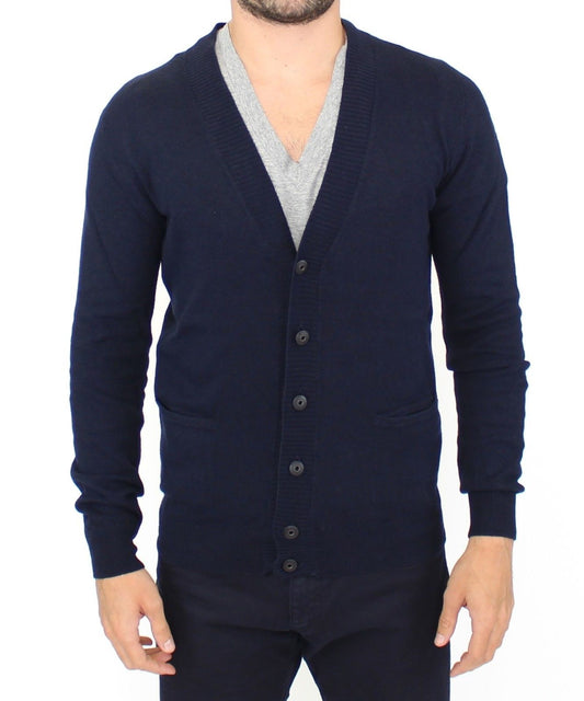 Ermanno Scervino Chic blue wool blend cardigan