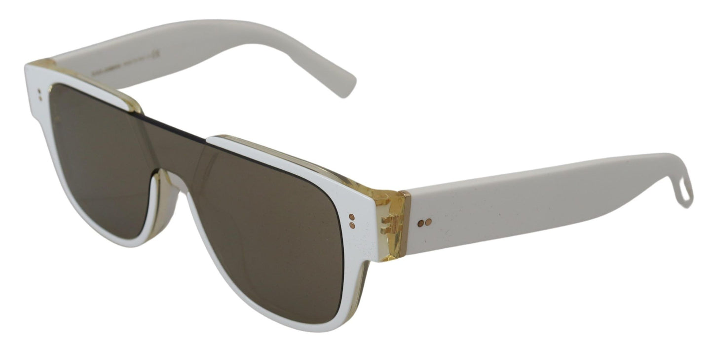 Dolce &amp; Gabbana Elegant White Acetate Sunglasses for Women