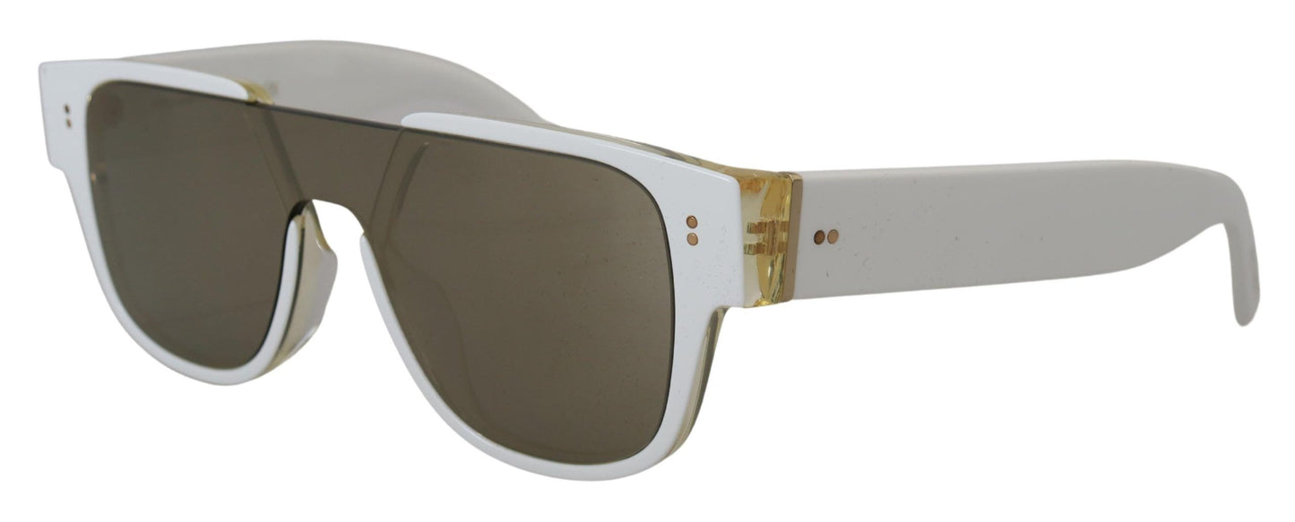 Dolce &amp; Gabbana Elegant White Acetate Sunglasses for Women