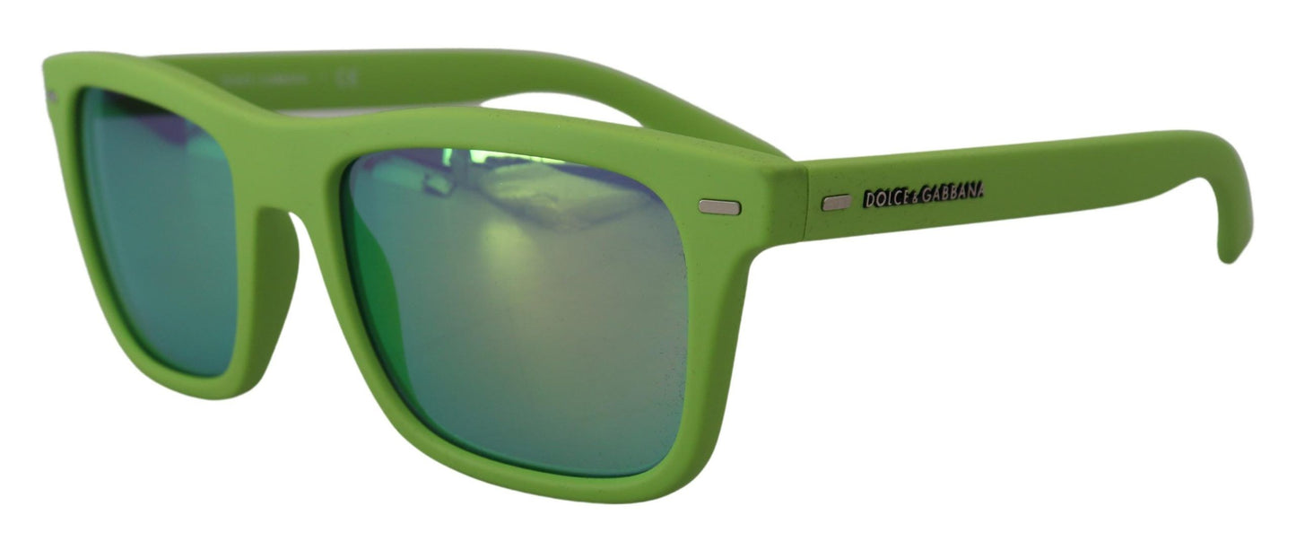 Dolce &amp; Gabbana Acid Green Chic Full-Rim Sunglasses