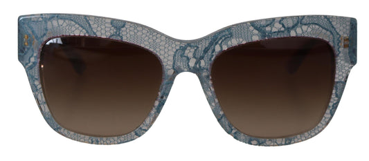 Dolce &amp; Gabbana Elegant sunglasses with lace trim and color gradient