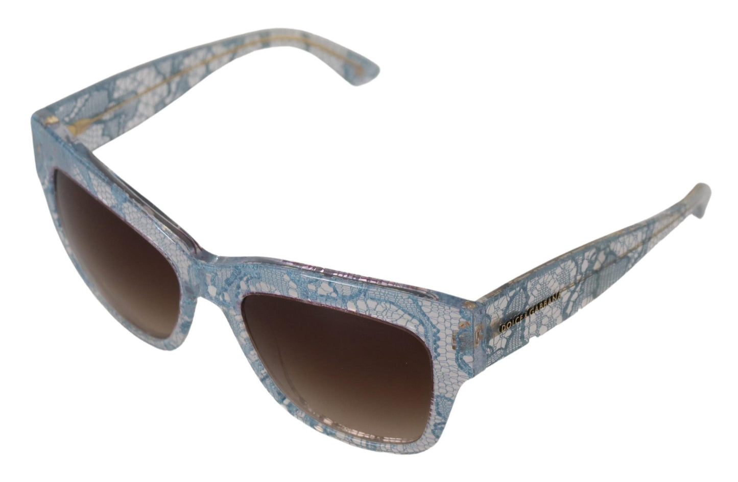 Dolce &amp; Gabbana Elegant sunglasses with lace trim and color gradient