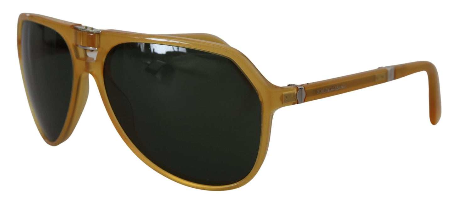 Dolce &amp; Gabbana Chic yellow acetate aviator sunglasses