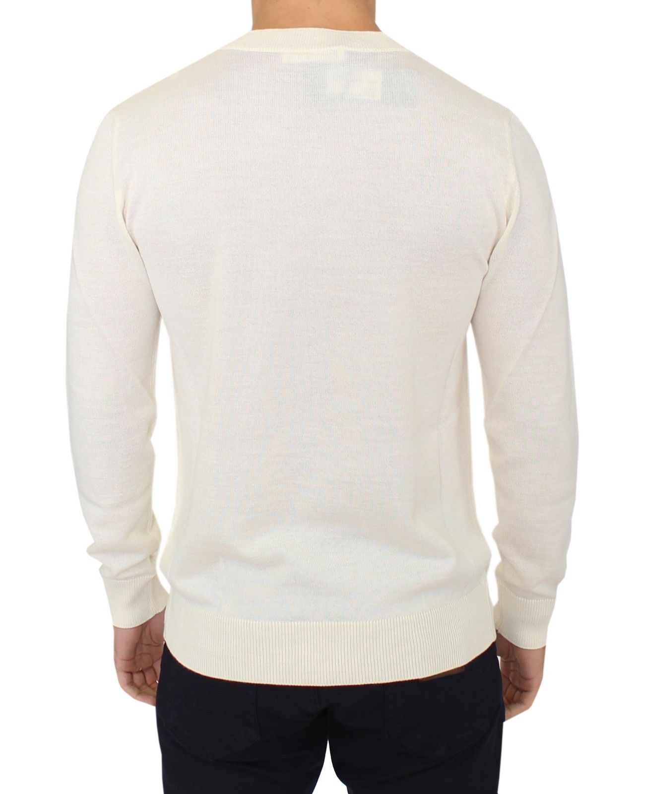 Ermanno Scervino Off-White wool-blend V-neck sweater