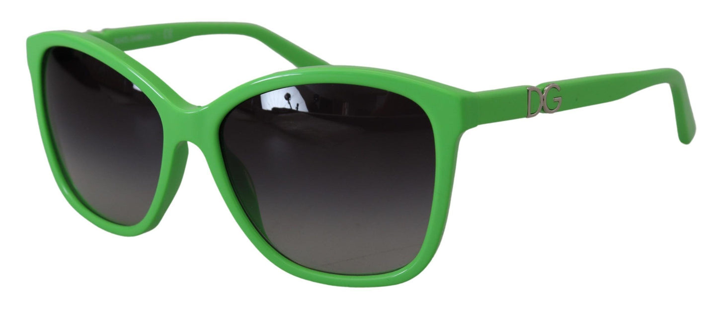 Dolce &amp; Gabbana Chic green round acetate sunglasses