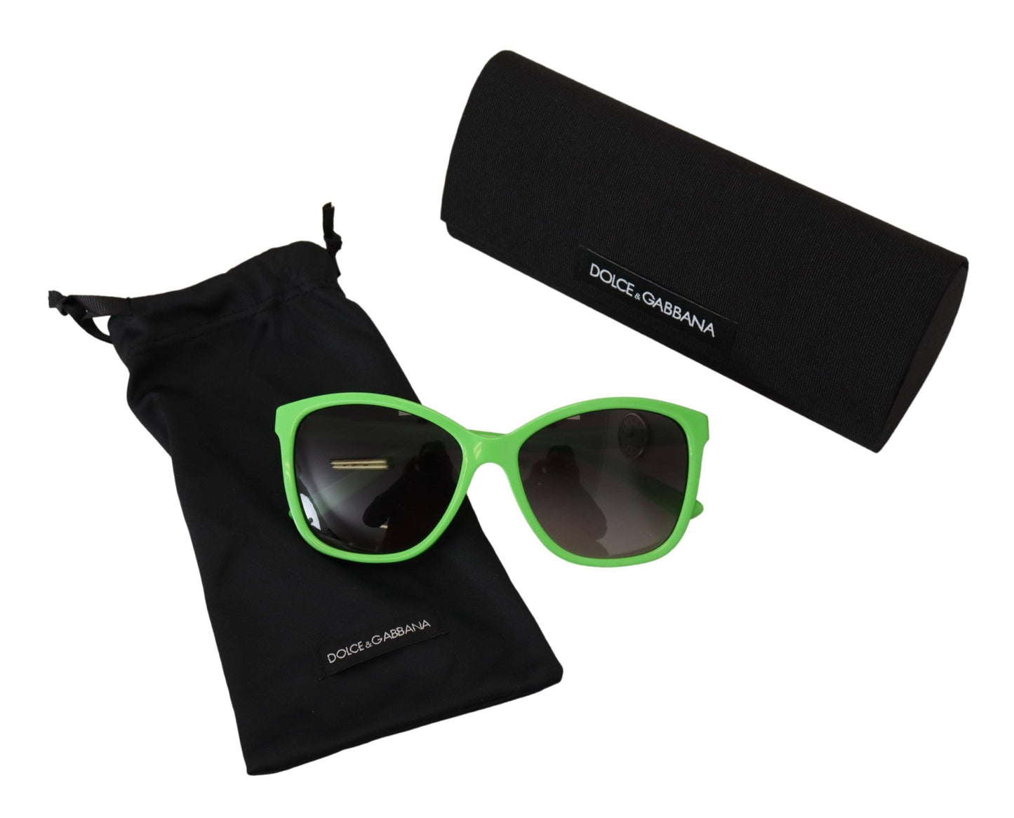 Dolce &amp; Gabbana Chic green round acetate sunglasses