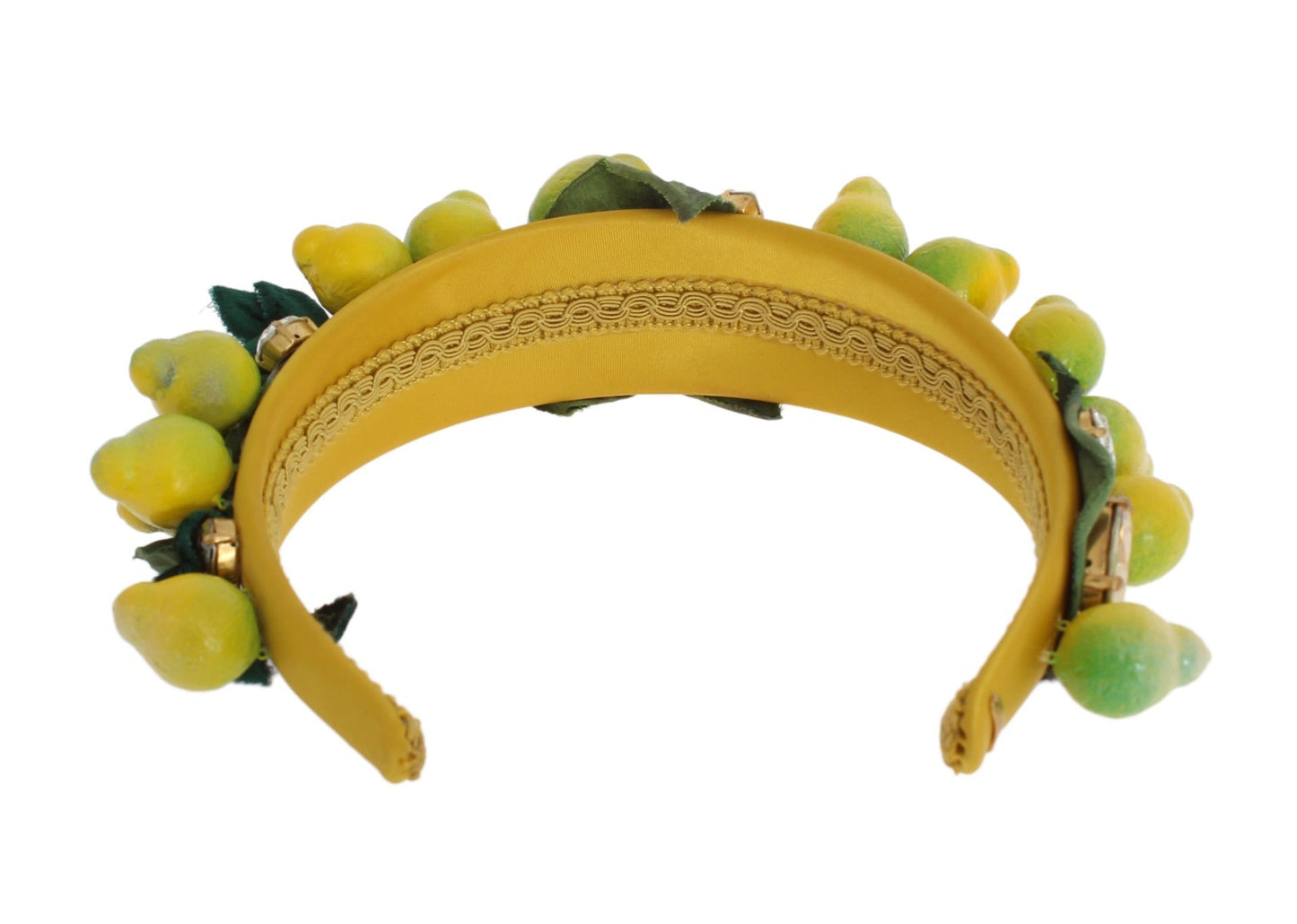 Dolce &amp; Gabbana Exquisite Silk Crystal Lemon Headband Tiara