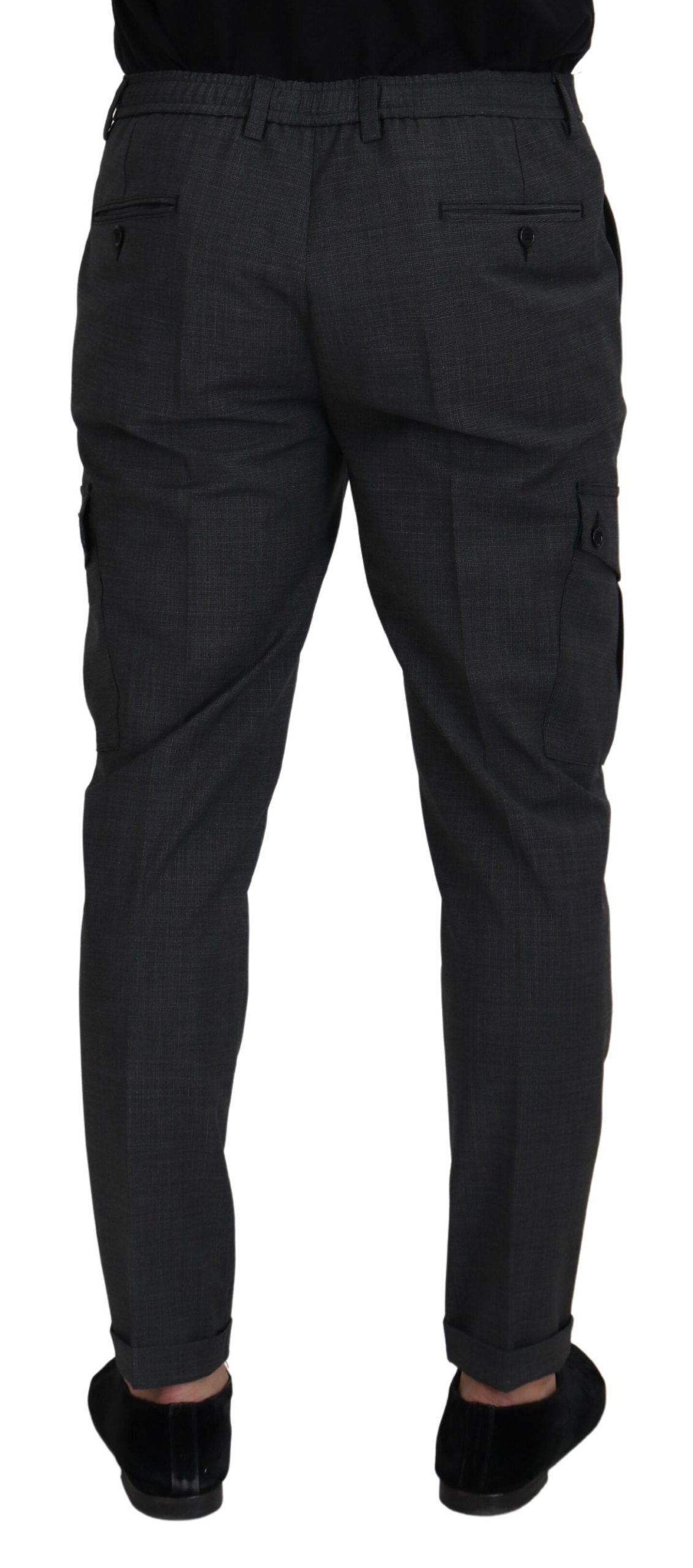 Dolce &amp; Gabbana Elegant Checked Slim Fit Cargo Pants